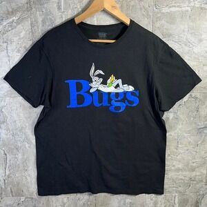 Looney Tunes Bugs Bunny black cotton t-shirt adult Large